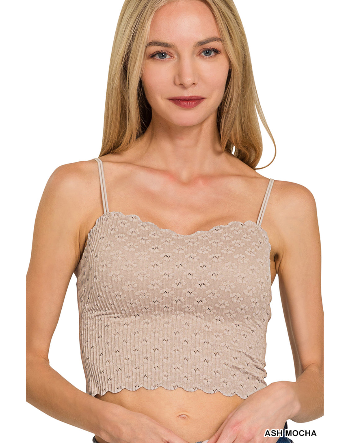 Seamless Lace Bralette with Bra Pads