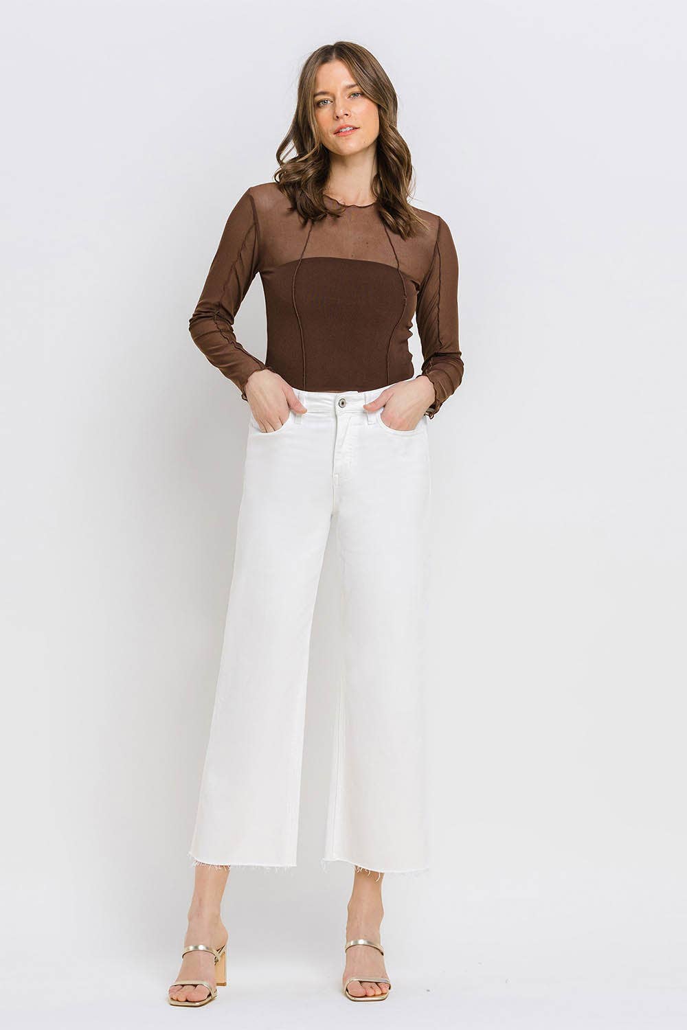 Optic White Crop Jeans