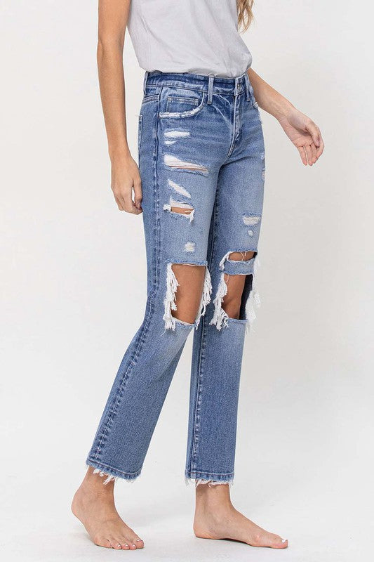 Flying Monkey - Mid Rise Distressed Straight