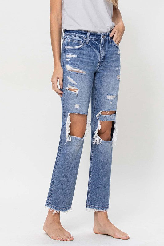Flying Monkey - Mid Rise Distressed Straight