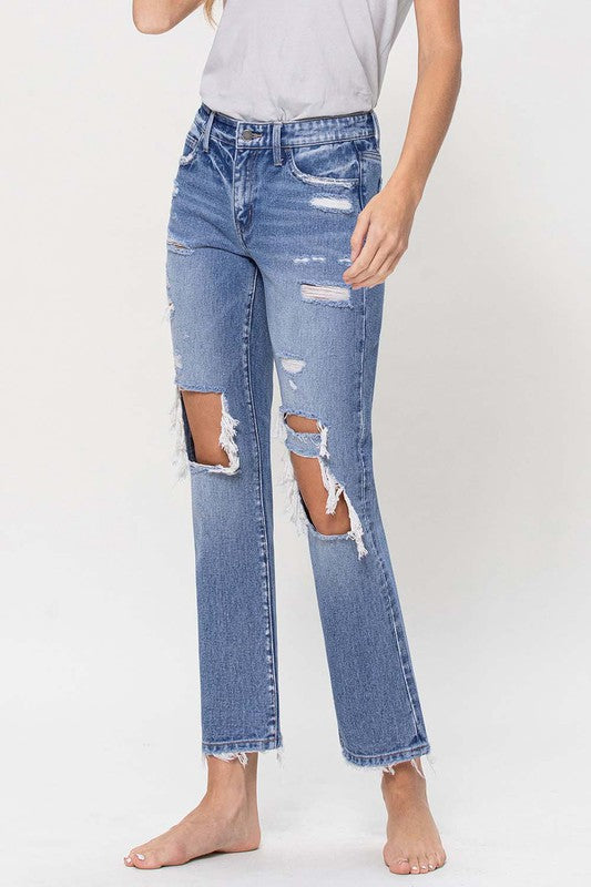 Flying Monkey - Mid Rise Distressed Straight