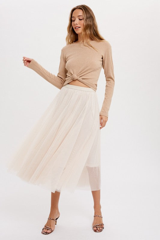 Tulle Midi Skirt