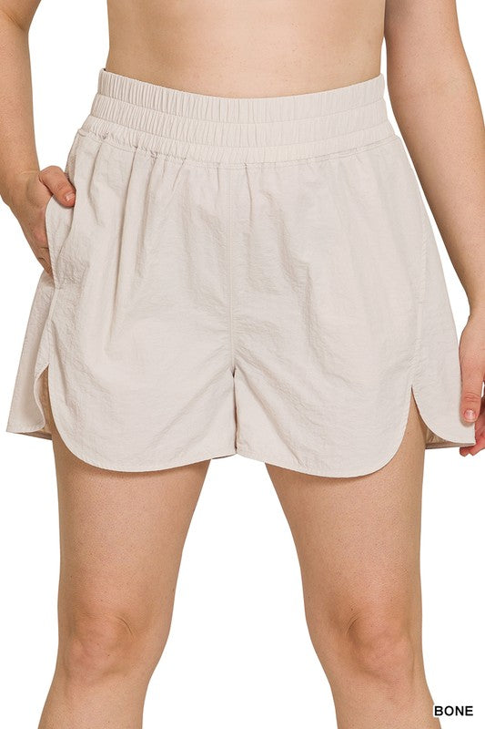 Plus Smocked Waistband Running Shorts