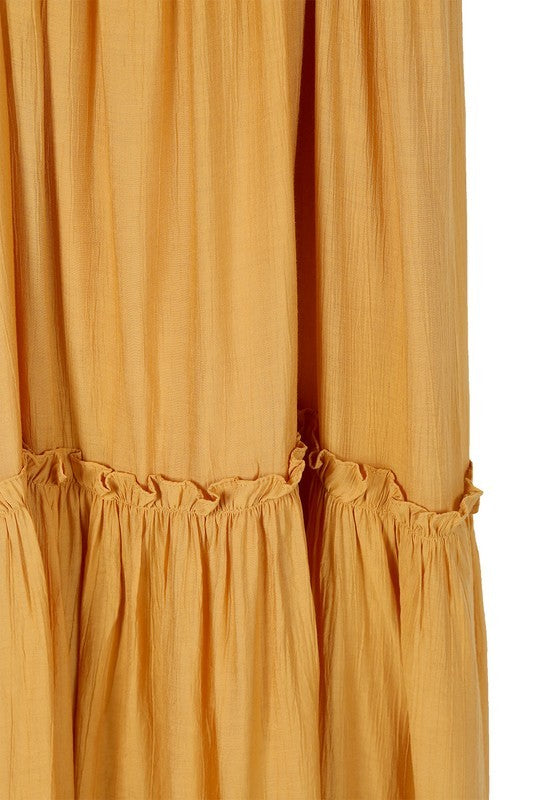 Low Cut Mustard Yellow Tank Dress
