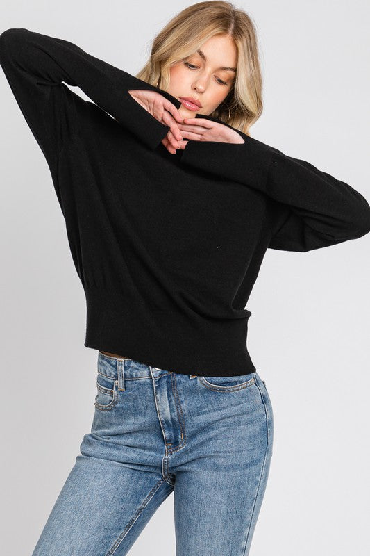 Thin Long Sleeve Turtle Neck Sweater