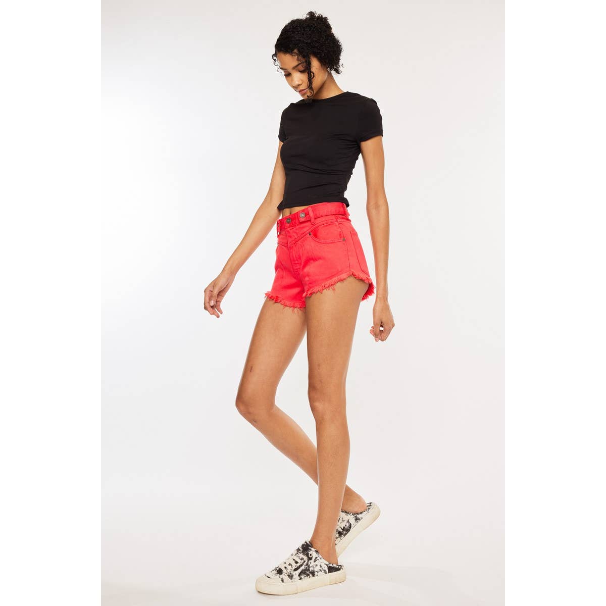 Coral Red Shorts
