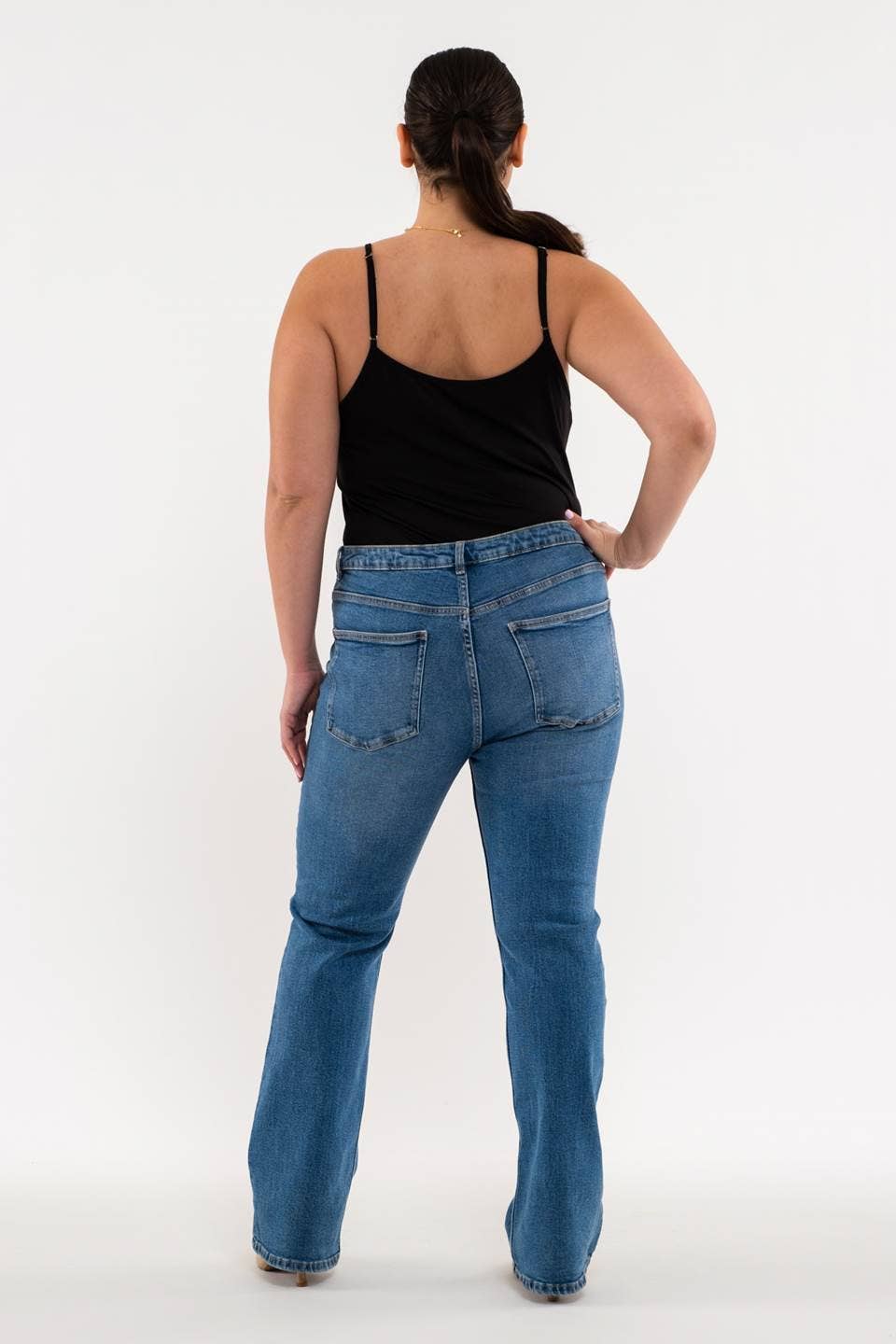 Plus Solid Cami: Black