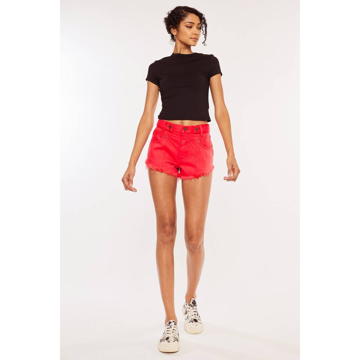 Coral Red Shorts