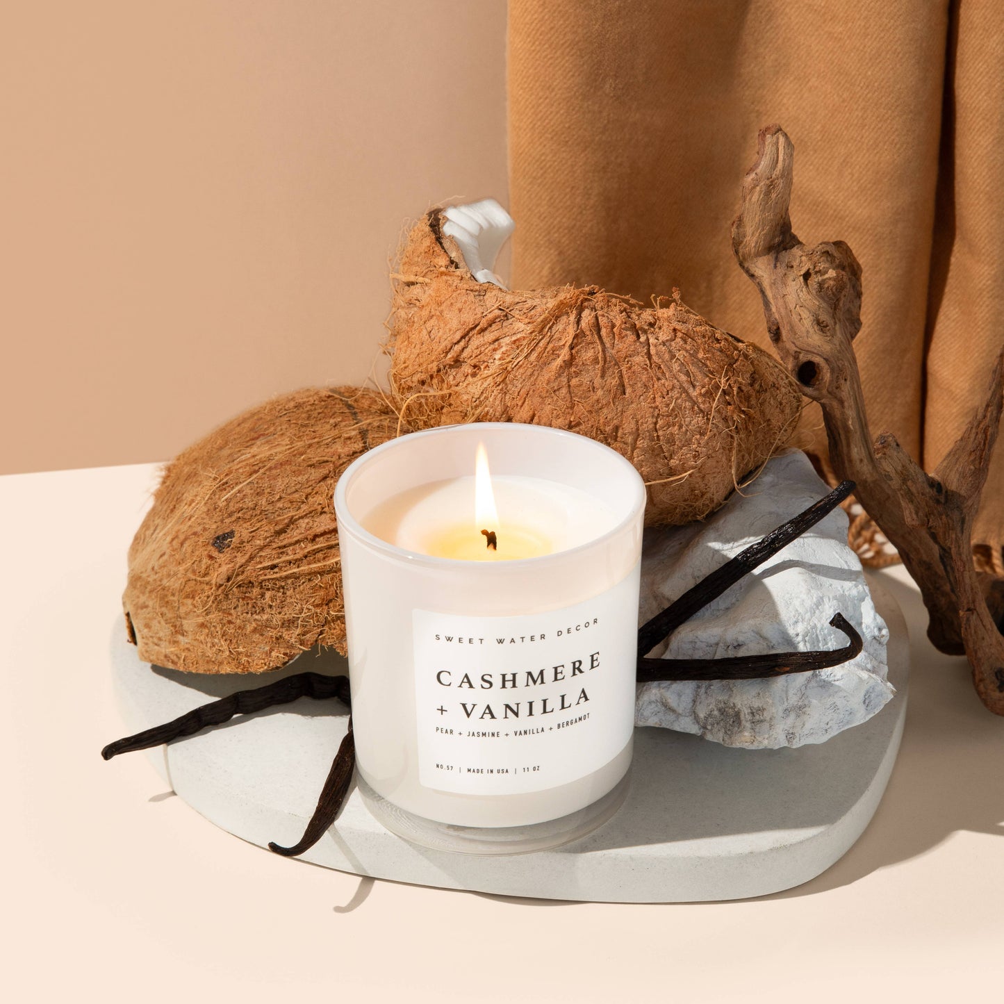 Sweet Water Decor - Cashmere and Vanilla 11 oz Soy Candle