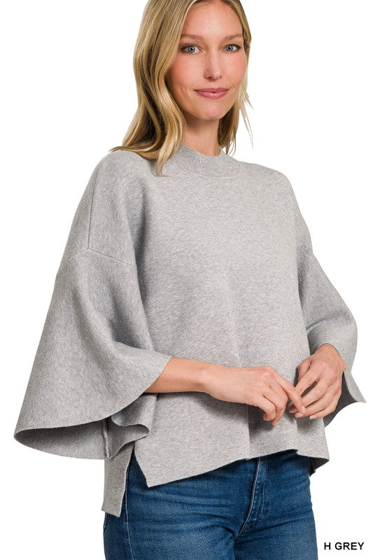 Viscose Bell Sleeve Sweater
