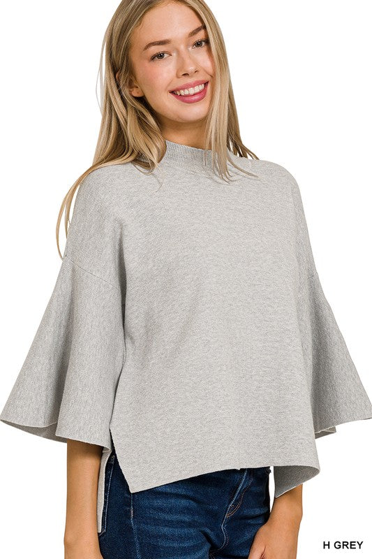 Viscose Bell Sleeve Sweater