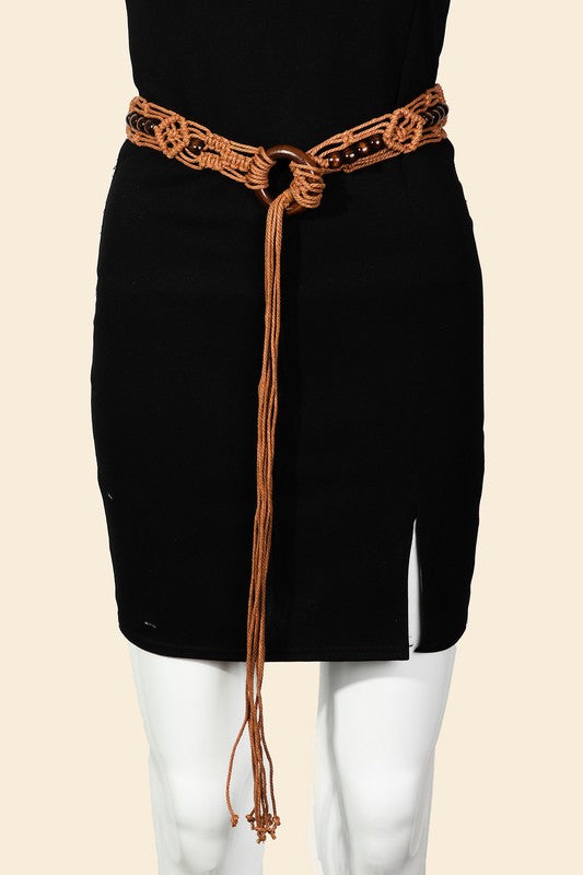 Braided Rope Boho Belt