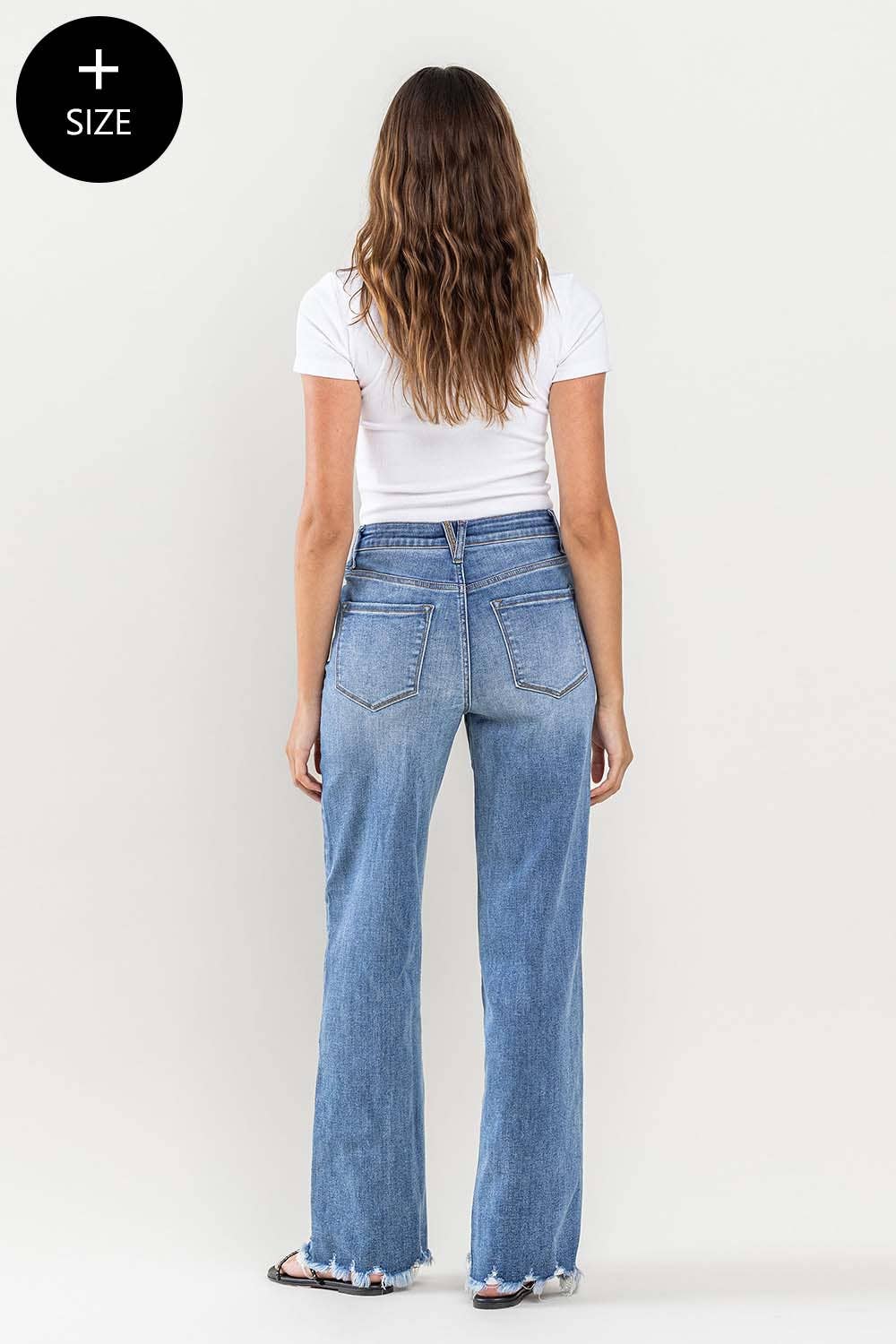 Raw Hem Tummy Control Denim