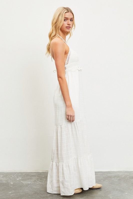 Crochet Halter Neck Jumpsuit