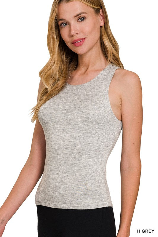 Premium Rayon Double Layered Round Neck Tank Top