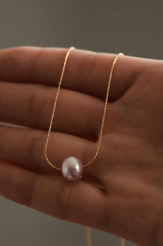18K Gold Fresh Water Pearl Necklace