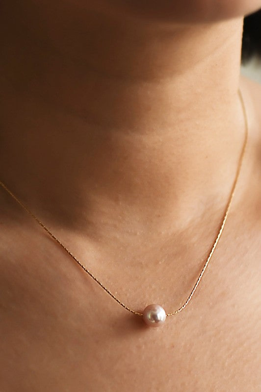 18K Gold Fresh Water Pearl Necklace