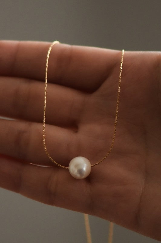 18K Gold Fresh Water Pearl Necklace