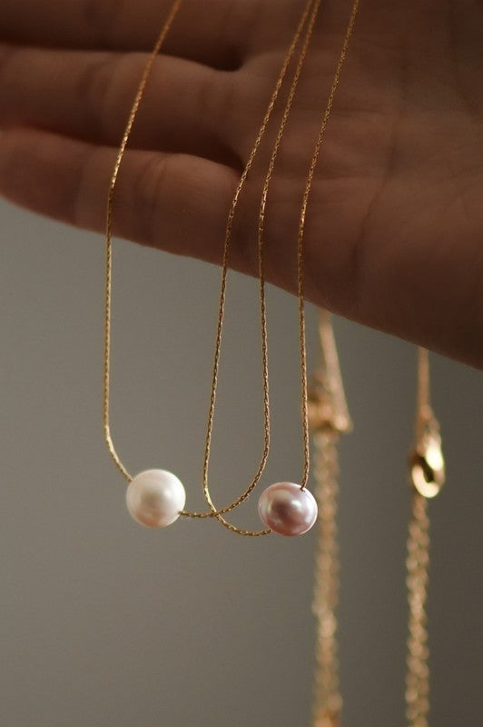 18K Gold Fresh Water Pearl Necklace
