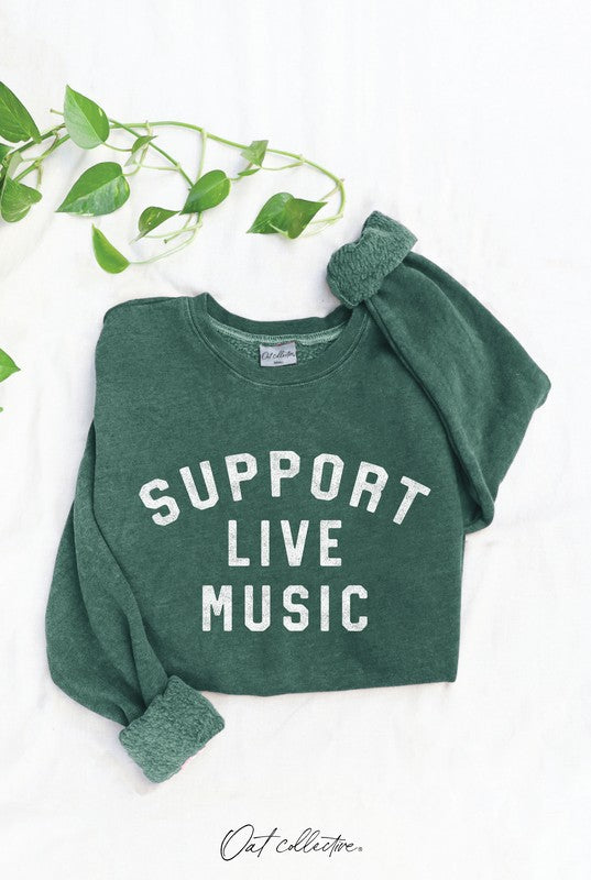Support Live Music Graphic Sweatshirt