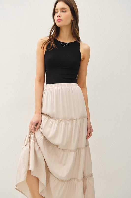 Tiered Maxi Skirt