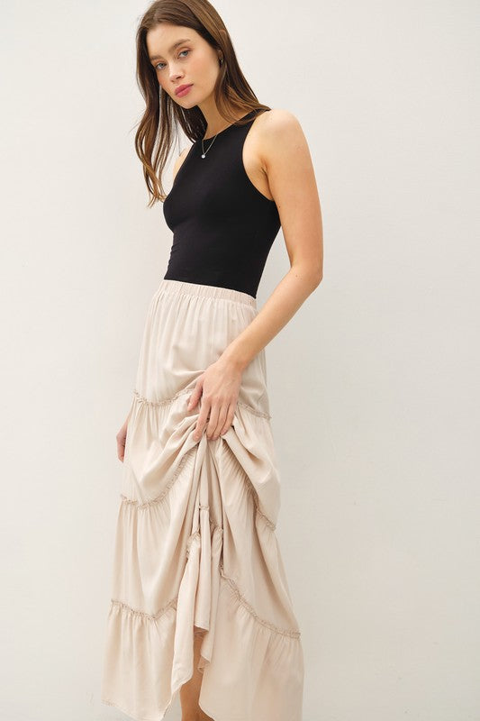 Tiered Maxi Skirt