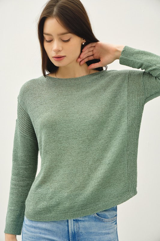 Lightweight Drop Shoulder Knit Top