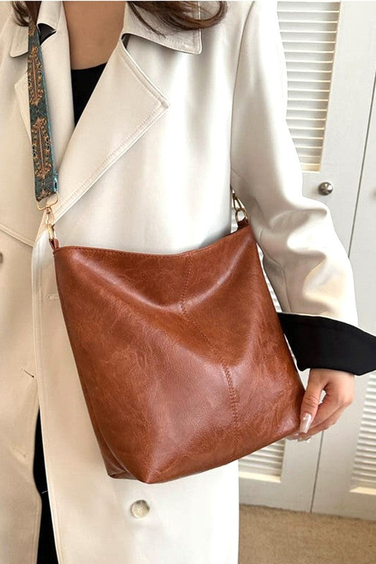 Vegan Leather Crossbody Shoulder Bag