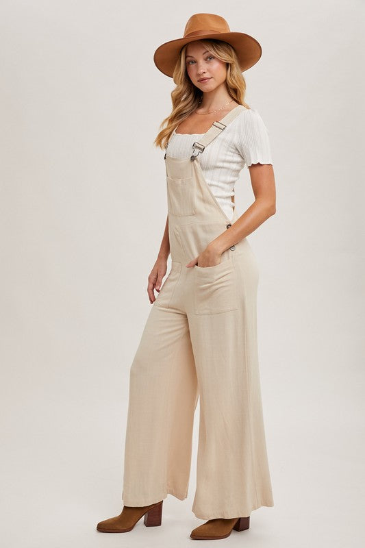 Wide Leg Overall Jumpsuit