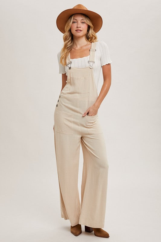 Wide Leg Overall Jumpsuit