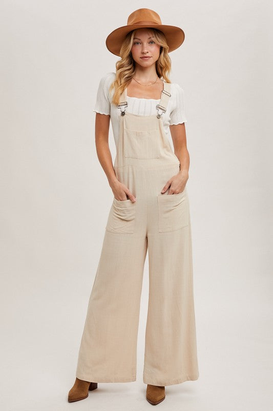 Wide Leg Overall Jumpsuit