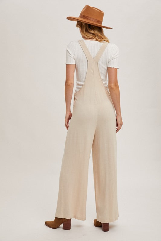 Wide Leg Overall Jumpsuit