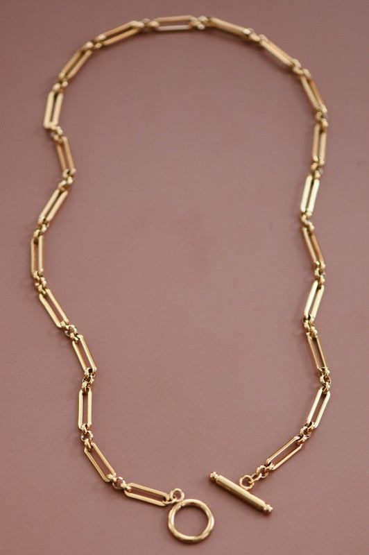 18K Paperclip Chain Necklace
