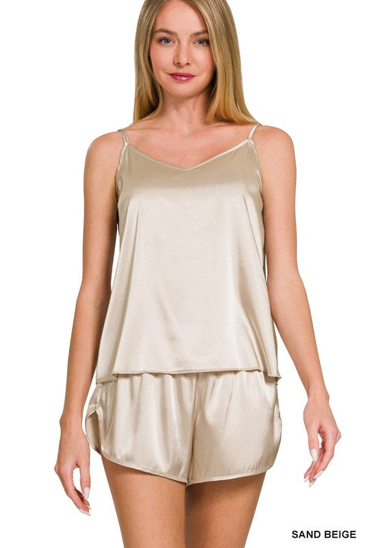 Satin Cami & Shorts Pajama Set