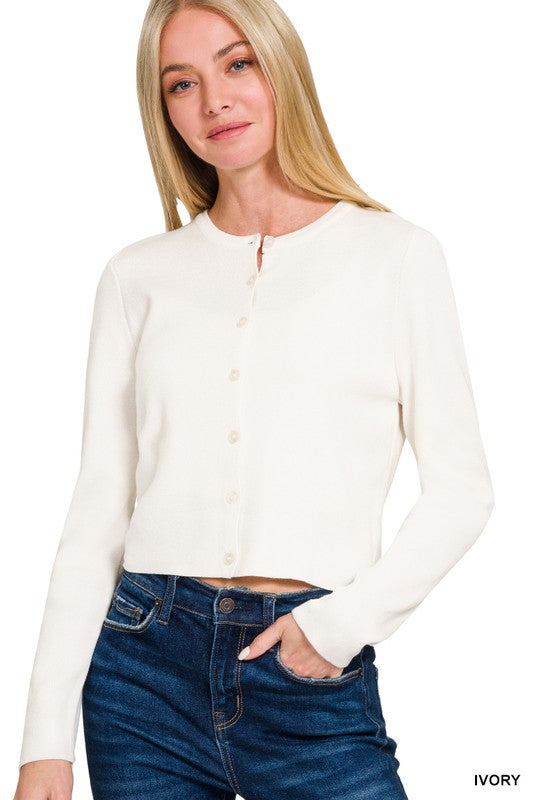 Crew Neck Cardigan