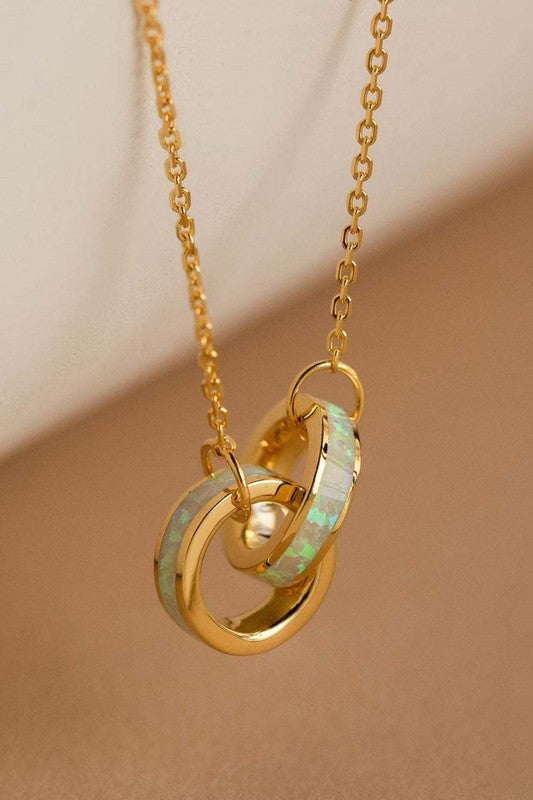 18K Chain with Opal Pendant