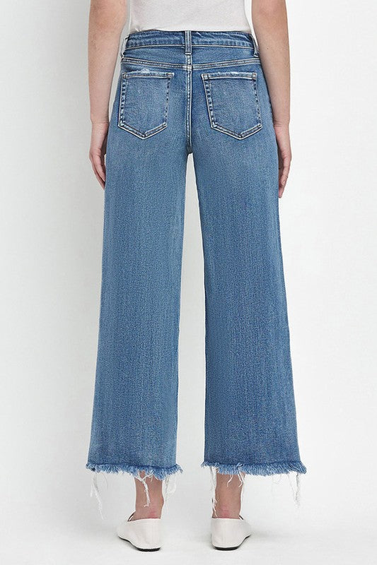 Flying Monkey - High Rise Crop Wide Leg Jeans
