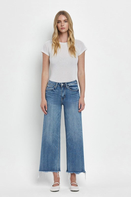Flying Monkey - High Rise Crop Wide Leg Jeans