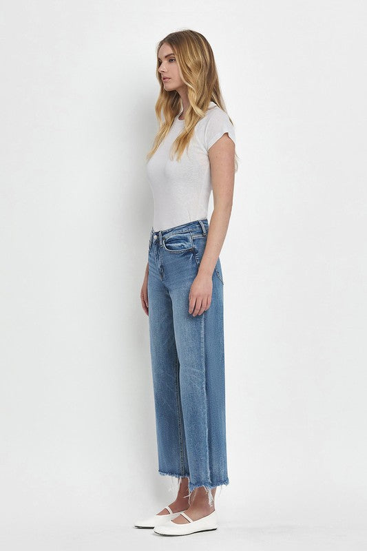 Flying Monkey - High Rise Crop Wide Leg Jeans