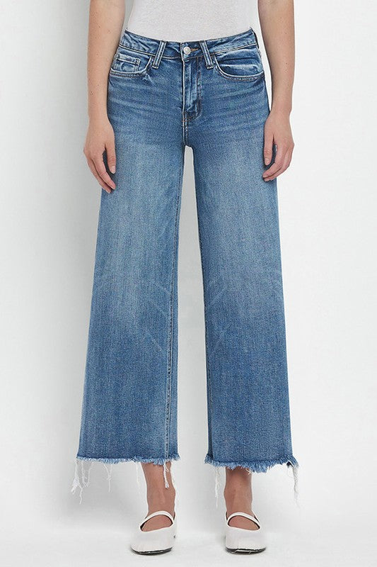 Flying Monkey - High Rise Crop Wide Leg Jeans