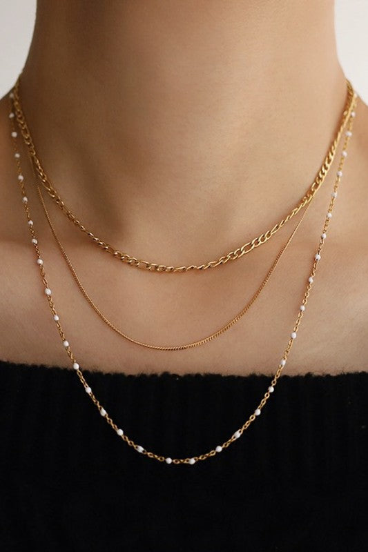 18K Layered Chain Necklace