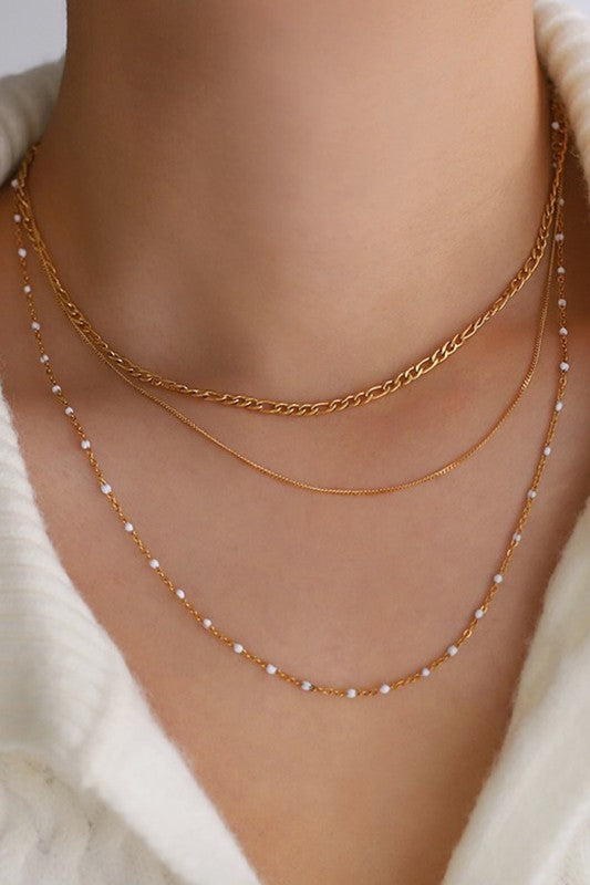 18K Layered Chain Necklace