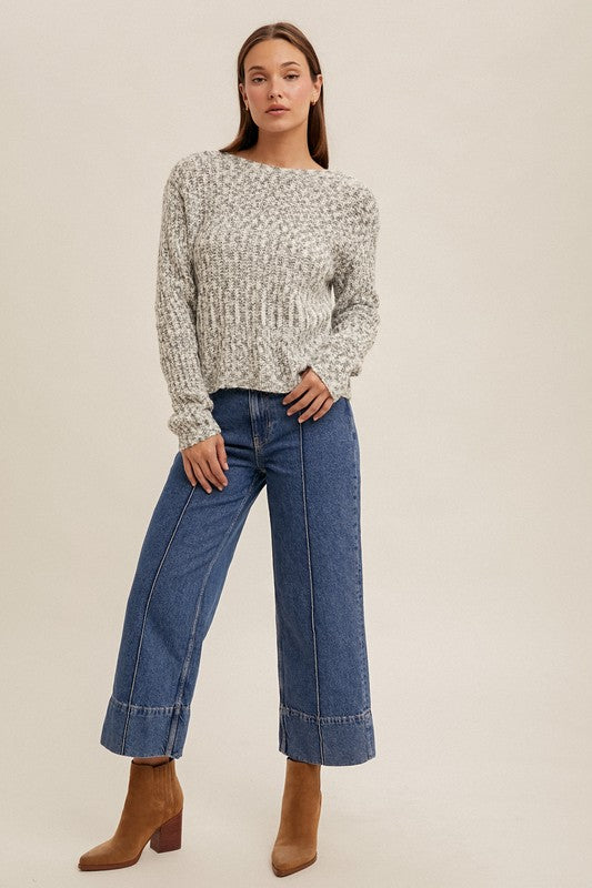 Textured Yarn V-neck Cardigan