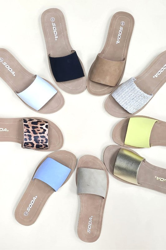 Open Toe Slide Sandal