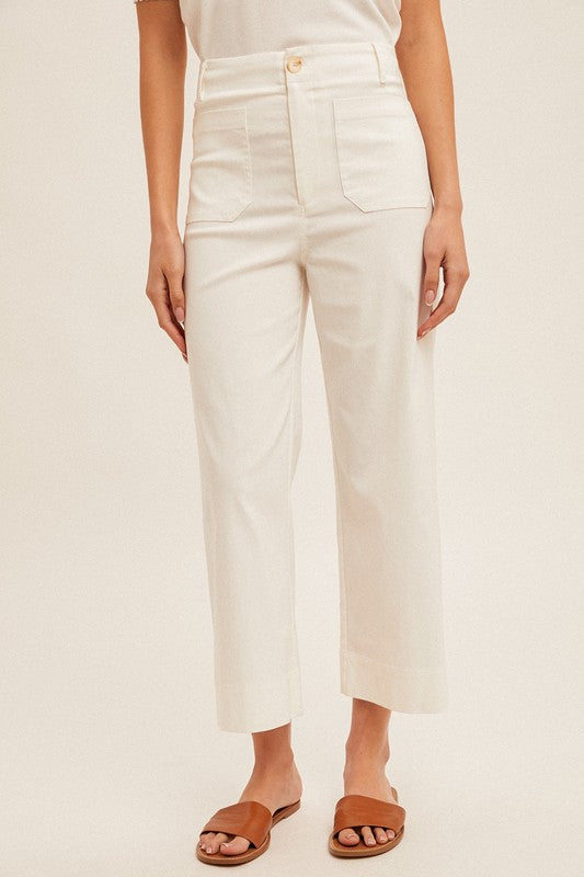 4-Way Stretch Wide Leg Pants