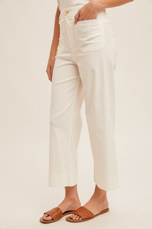 4-Way Stretch Wide Leg Pants