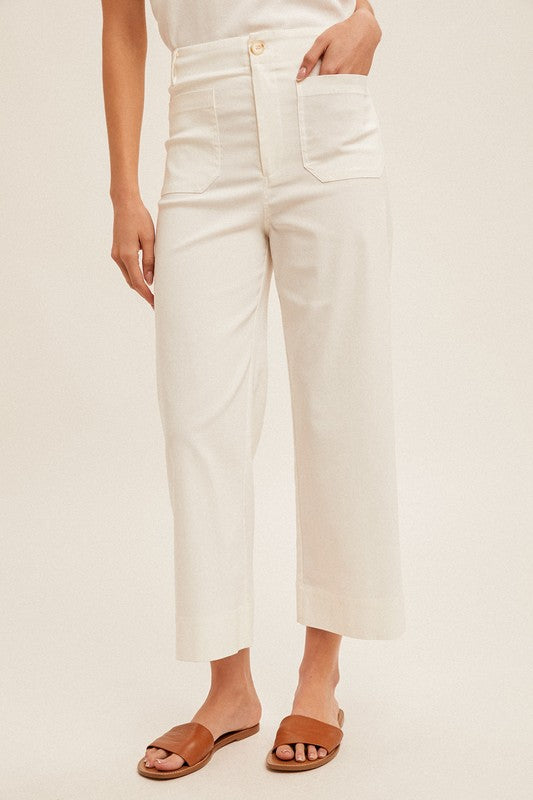 4-Way Stretch Wide Leg Pants