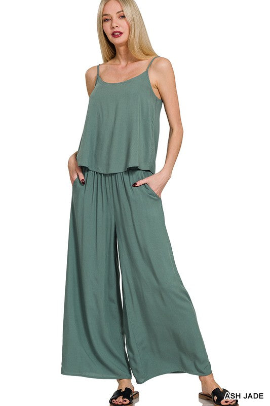 Woven Cami & Pant Set