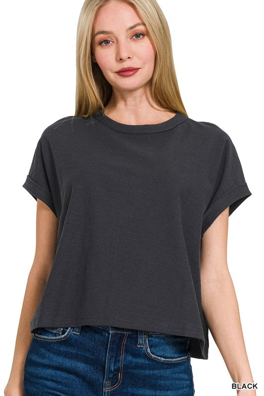 Round Neck Cotton Tee