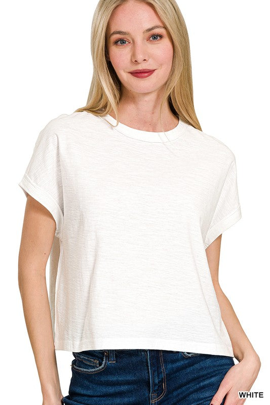 Round Neck Cotton Tee